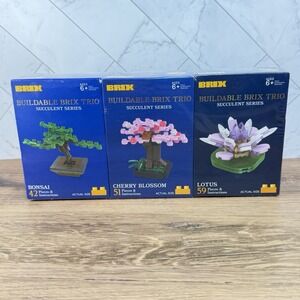Brix Trio  Succulent Series  Bonsai  Cherry Blossom  Lotus 152 Pieces